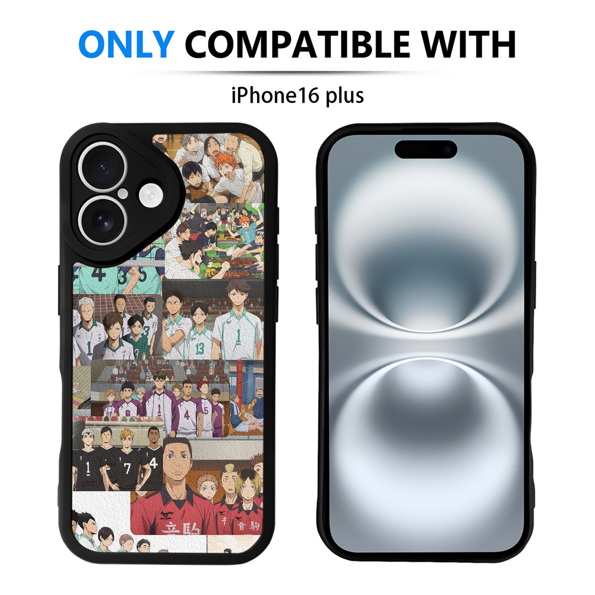 （画像用） ハイキュー!! Haikyu!! 【iPhone 16シリーズ対応】シリコンスマホケース（レザー調） 材質：シリコン